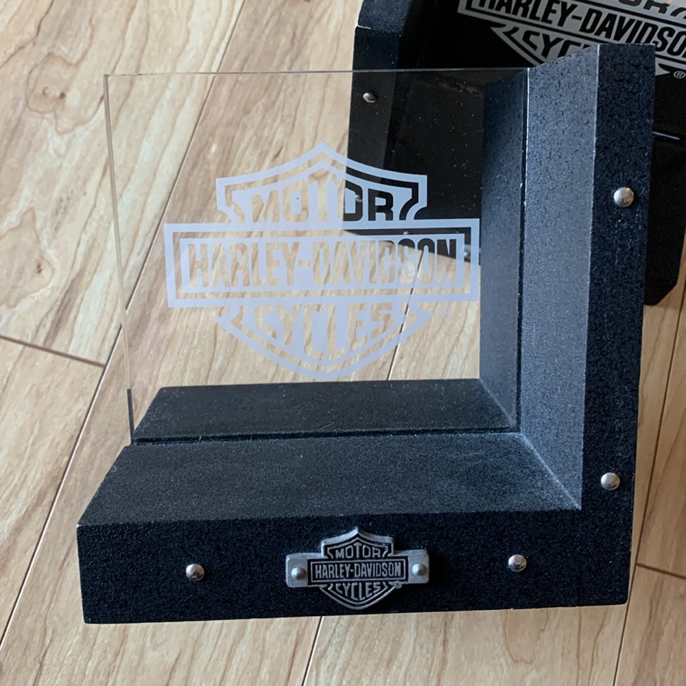Harley Davidson set of bookends black and acrylic design - Picture 2 of 14
